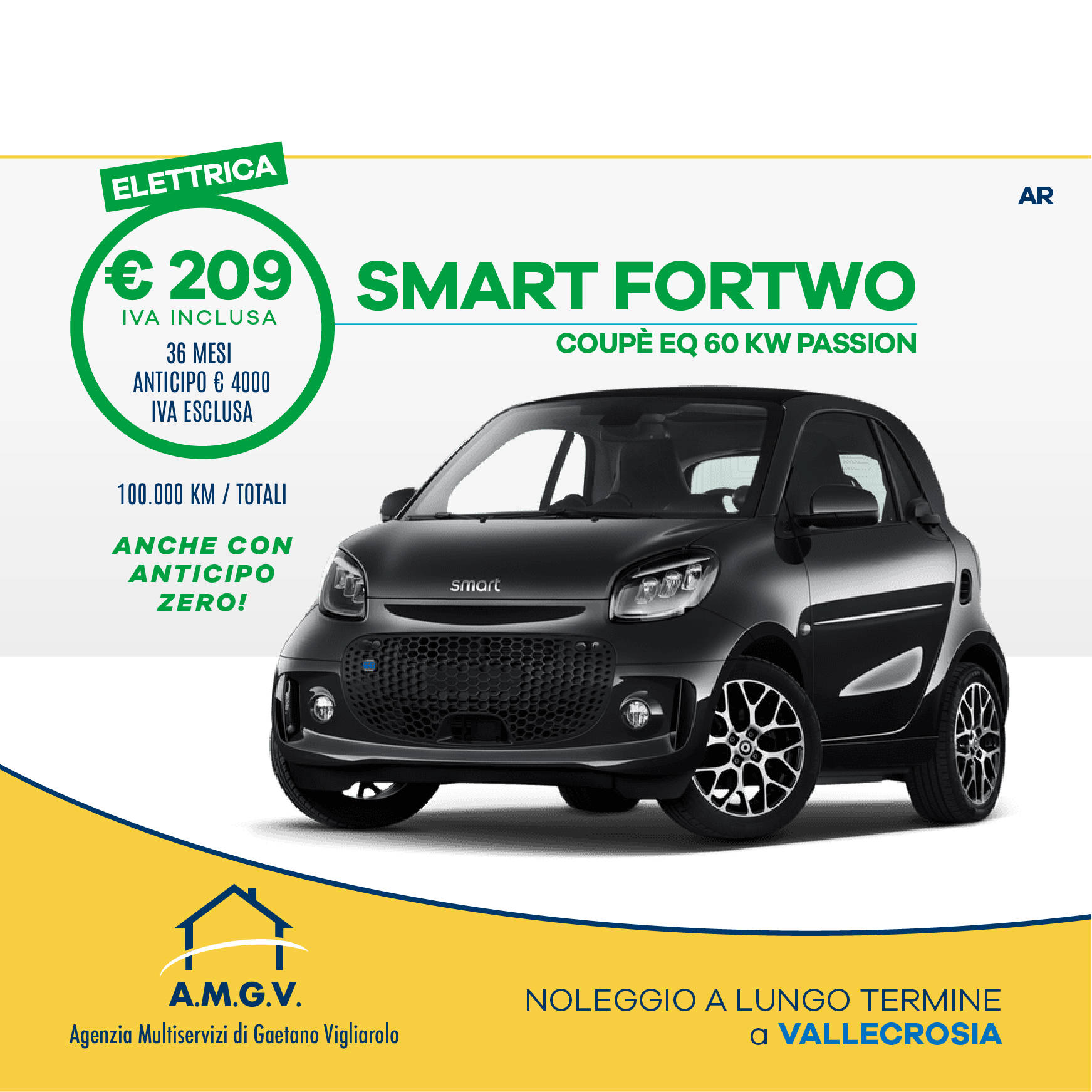 noleggio a lungo termine Smart bordighera