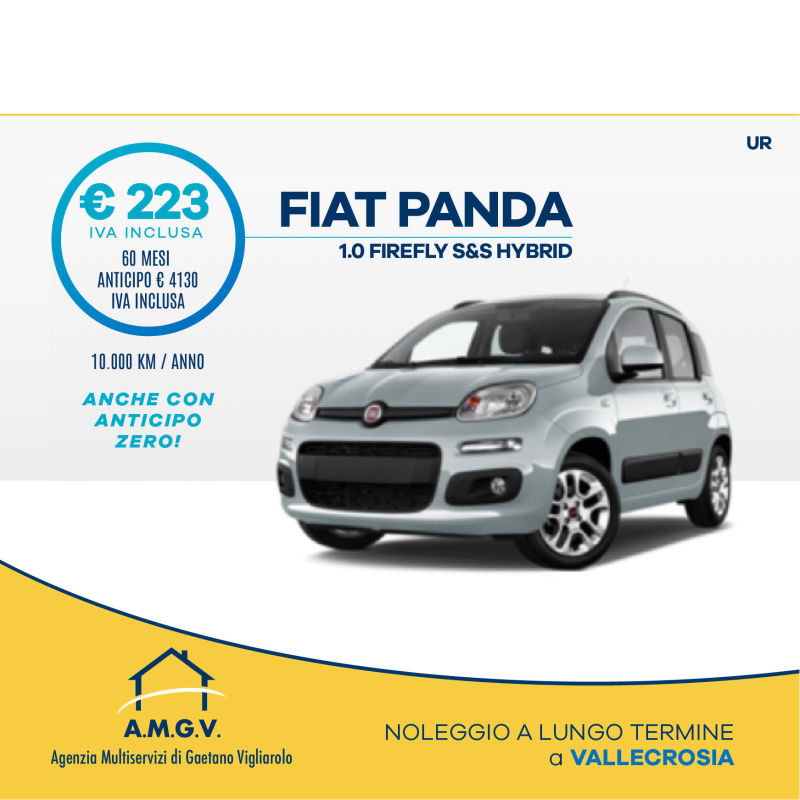 noleggio auto fiat panda vallecrosia