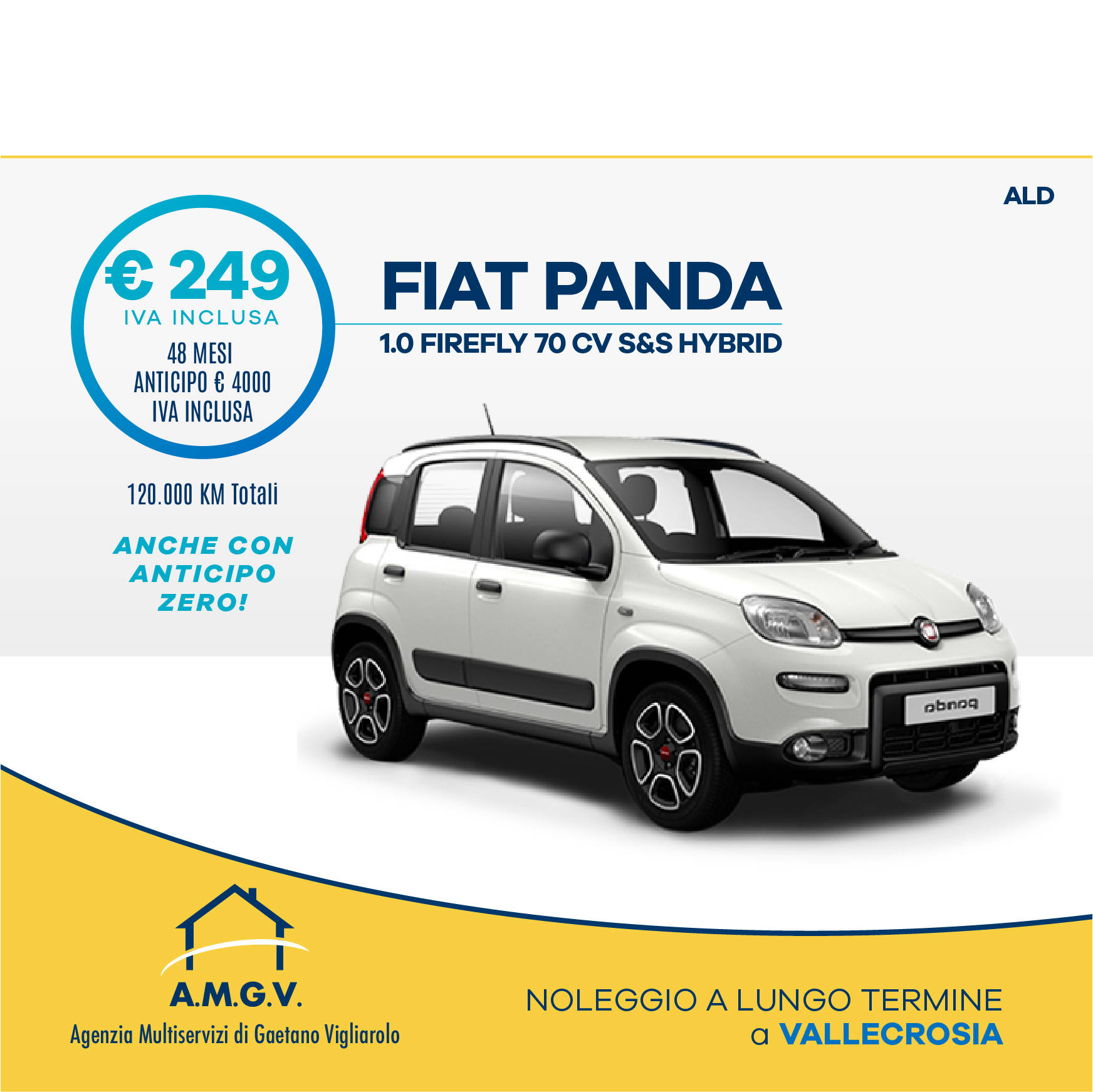 Fiat Panda Noleggio Sanremo auto